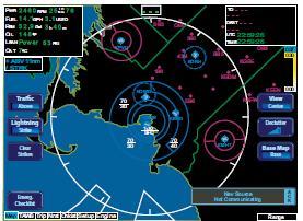 An MFD indicating a loss of position information